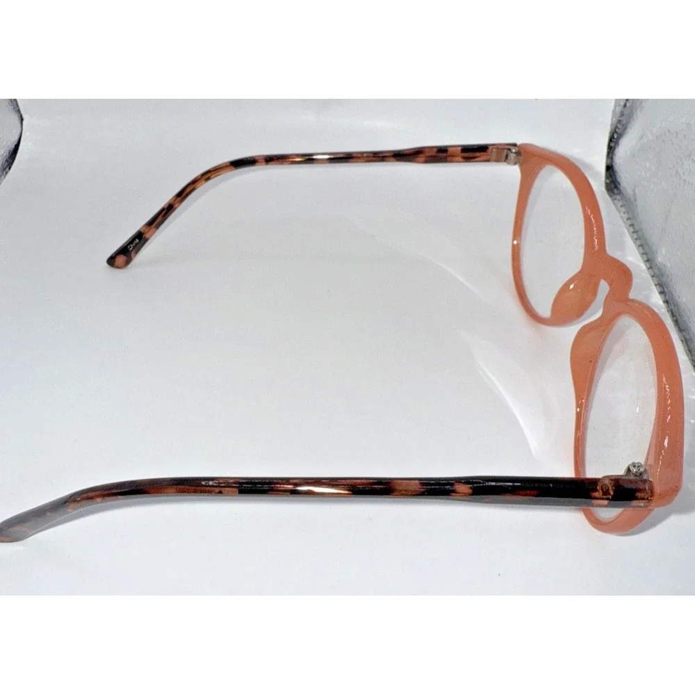 Loft Peach Tortoiseshell Eyeglass Frames - Round Retro Style Women's‎ Eyewear